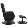vidaXL Massagesessel mit Fu&szlig;hocker Schwarz Kunstleder