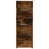 vidaXL Badschrank Schmal mit Rollen R&auml;uchereiche Holzwerkstoff
