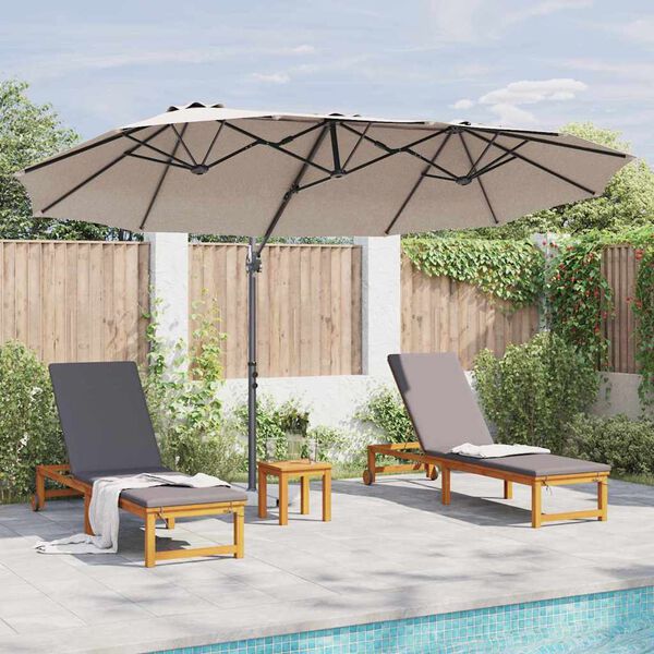 vidaXL Garten-Kantilever-Pergola Taupe 372 x 198 x 243 cm
