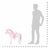 vidaXL Pl&uuml;schtier Einhorn Stehend Pl&uuml;sch Wei&szlig; und Rosa XXL