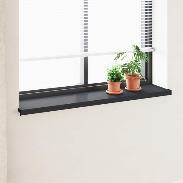 vidaXL Fensterbank Anthrazit mit Holzmaserung 140 x 30 x 4,5 cm PVC