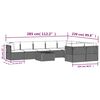 vidaXL 10-tlg. Garten-Lounge-Set mit Kissen Grau Poly Rattan