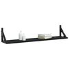 vidaXL Wandregale 2 Stk. Schwarz 80x15x15,5 cm Holzwerkstoff