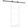 vidaXL Schiebet&uuml;r ORKDAL Wei&szlig; 83 x 202 cm Massivholz Kiefer und Glas