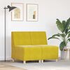 vidaXL Modulares Armfreies Sofa 2 pcs Gelb 55 x 74 x 82 cm Samt