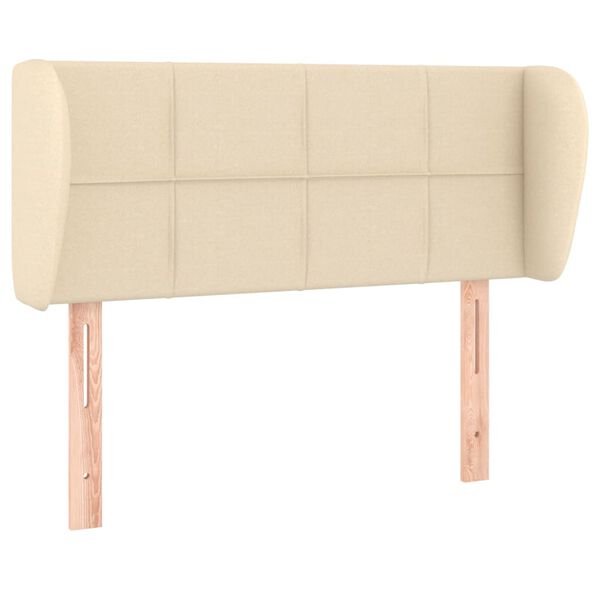 vidaXL Kopfteil mit Ohren Creme 93x23x78/88 cm Stoff