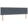 vidaXL Boxspringbett mit Matratze Dunkelgrau 200 x 180 cm Samt
