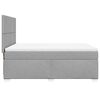 vidaXL Boxspringbett mit Matratze Hellgrau 140x200 cm Stoff