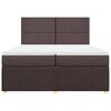 vidaXL Boxspringbett mit Matratze Dunkelbraun 200x200 cm Stoff