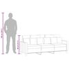 vidaXL 3-Sitzer-Sofa Hellgrau 180 cm Stoff