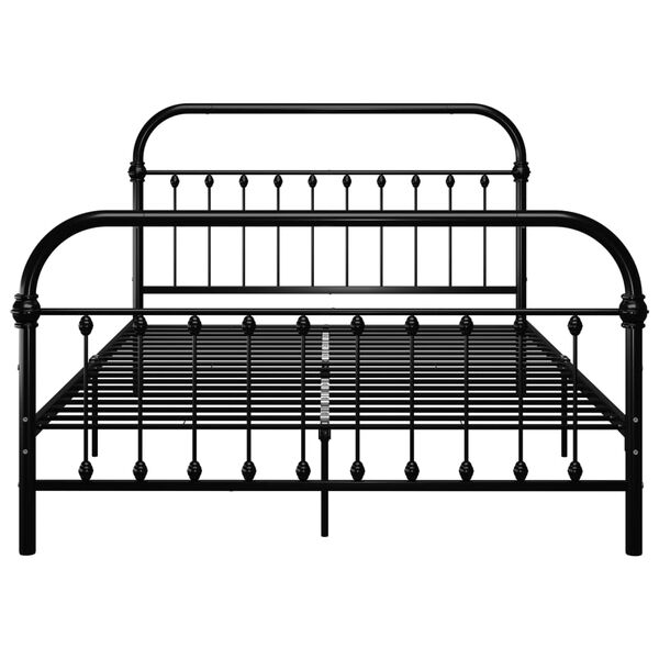 vidaXL Bettgestell Schwarz Metall 140&times;200 cm