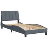 vidaXL Bettgestell ohne Matratze "Hanko" Dunkelgrau 80x200 cm Samt