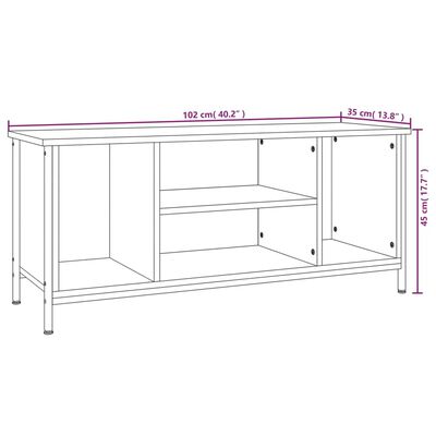 vidaXL TV-Schrank Braun Eichen-Optik 102x35x45 cm Holzwerkstoff