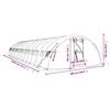vidaXL Gew&auml;chshaus mit Stahlrahmen Wei&szlig; 70 m&sup2; 14x5x2,3 m