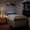 vidaXL Boxspringbett mit Matratze Creme 120x190 cm Stoff