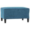 vidaXL 3-tlg. Sofagarnitur mit Kissen Blau Samt
