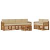 vidaXL Outdoor-Sofagarnitur 7 stk. Natur und Beige Massivholz Akazie