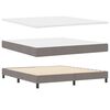 vidaXL Boxspringbett mit Matratze Taupe 200 x 180 cm Polyester