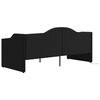 vidaXL Tagesbett mit Matratze USB Schwarz Stoff 90x200 cm