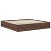 vidaXL Bettrahmen Braun Eichen-Optik 200 x 200 cm Ingenieurs Holz