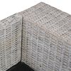 vidaXL 3-Sitzer-Sofa mit Kissen Grau Nat&uuml;rliches Rattan
