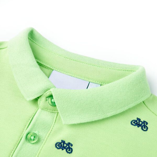 Kinder-Poloshirt Neongr&uuml;n 140