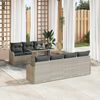 vidaXL Gartensofa-set mit Kissen mit Kissen 8 pcs Hellgrau Poly Rattan
