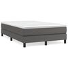 vidaXL Boxspringbettgestell Grau 120x200 cm Kunstleder