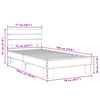vidaXL Bettgestell R&auml;uchereiche 75x190 cm Holzwerkstoff und Metall