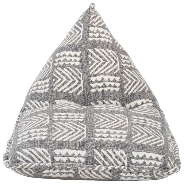 vidaXL Beanbag Grau Stoff Patchwork