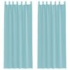 vidaXL Voile Vorh&auml;nge mit Schlaufen 2 Stk. T&uuml;rkis 140x260 cm