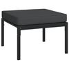 vidaXL 9-tlg. Garten-Lounge-Set mit Grauen Kissen Stahl