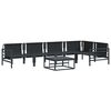 vidaXL Gartensofa-set mit Kissen 6 pcs Schwarz Stahl