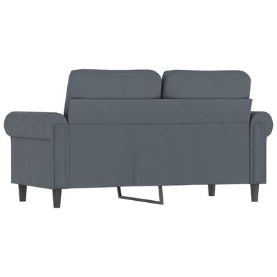 vidaXL 2-Sitzer-Sofa Dunkelgrau 120 cm Samt