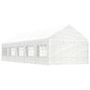 vidaXL Pavillon mit Dach Wei&szlig; 11,15x4,08x3,22 m Polyethylen