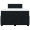 vidaXL Boxspringbett mit Matratze Schwarz 120x190 cm Samt
