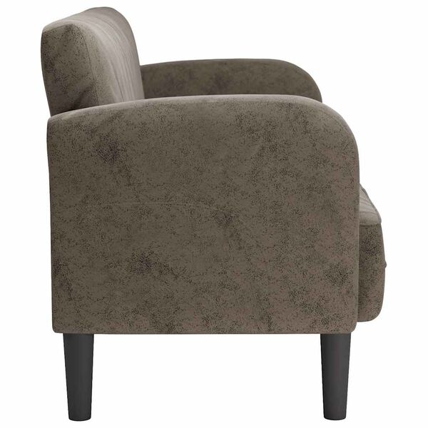 vidaXL Zweisitzer-Sofa Dunkelgrau 110 cm Kunstleder
