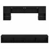 vidaXL TV Wand Einheiten mit LED 6 pcs Schwarz Eichen-Optik
