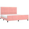vidaXL Bettgestell mit Kopfteil Rosa 180x200 cm Samt