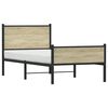 vidaXL Metallbett ohne Matratze Sonoma-Eiche 107x203 cm