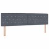 vidaXL Boxspringbett mit Matratze Dunkelgrau 180 x 200 cm Samt