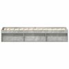 vidaXL Bettgestell Betongrau 75x190 cm