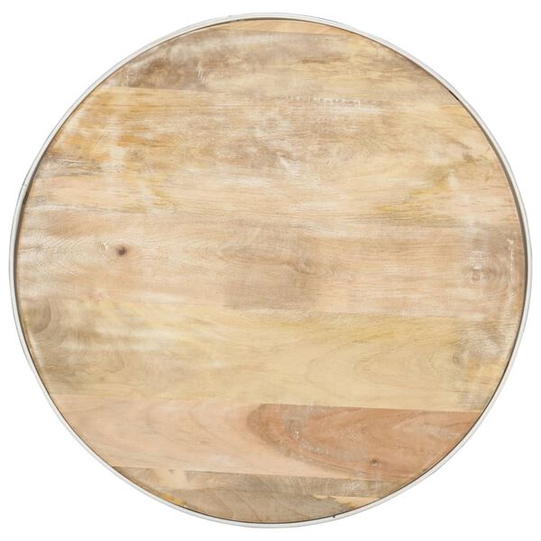 vidaXL Couchtisch Wei&szlig; 68x68x36 cm Massivholz Mango