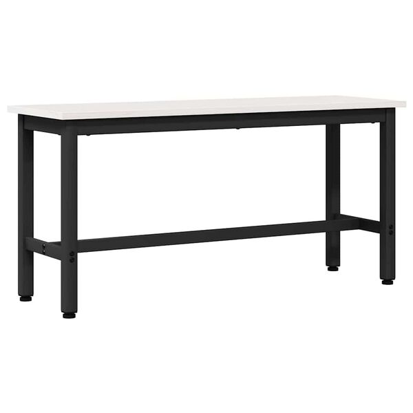 vidaXL Esstischbank Wei&szlig; 100 x 32,5 x 49 cm Massives Kiefernholz