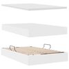 vidaXL Bett mit Stauraum und LED mit LED Wei&szlig; 120 x 190 cm Kunstleder