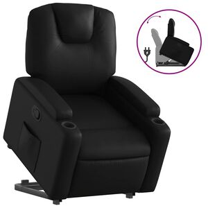 vidaXL Massagesessel mit Aufstehhilfe Creme Kunstleder