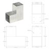vidaXL Pfostenverbinder 4 Stk. L-Form Verzinktes Metall 101 x 101 mm