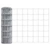 vidaXL Zaun mit Pfosten Silber 1 x 25 m Stahl