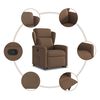 vidaXL Relaxsessel mit Aufstehhilfe Braun Stoff