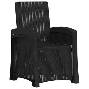 vidaXL Liegesessel Garten Rattan-Optik Anthrazit PP